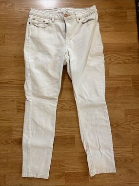 L.L. Bean Women's Cream Skinny Jeans